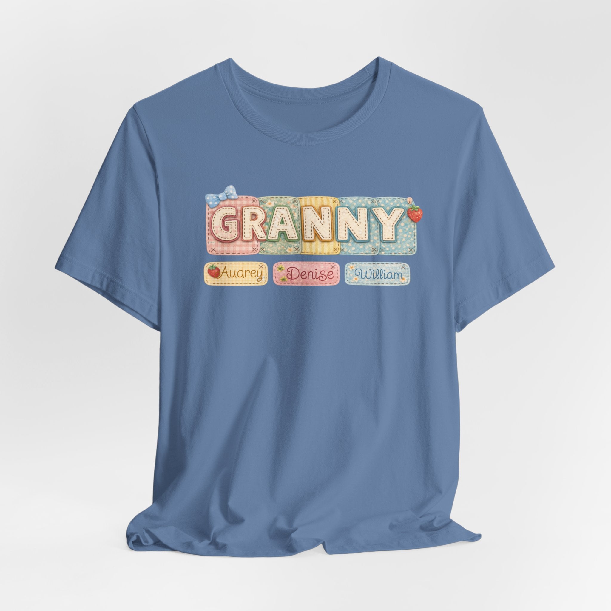 Granny Retro Nameplate T‑Shirt — Personalized Grandma Tee