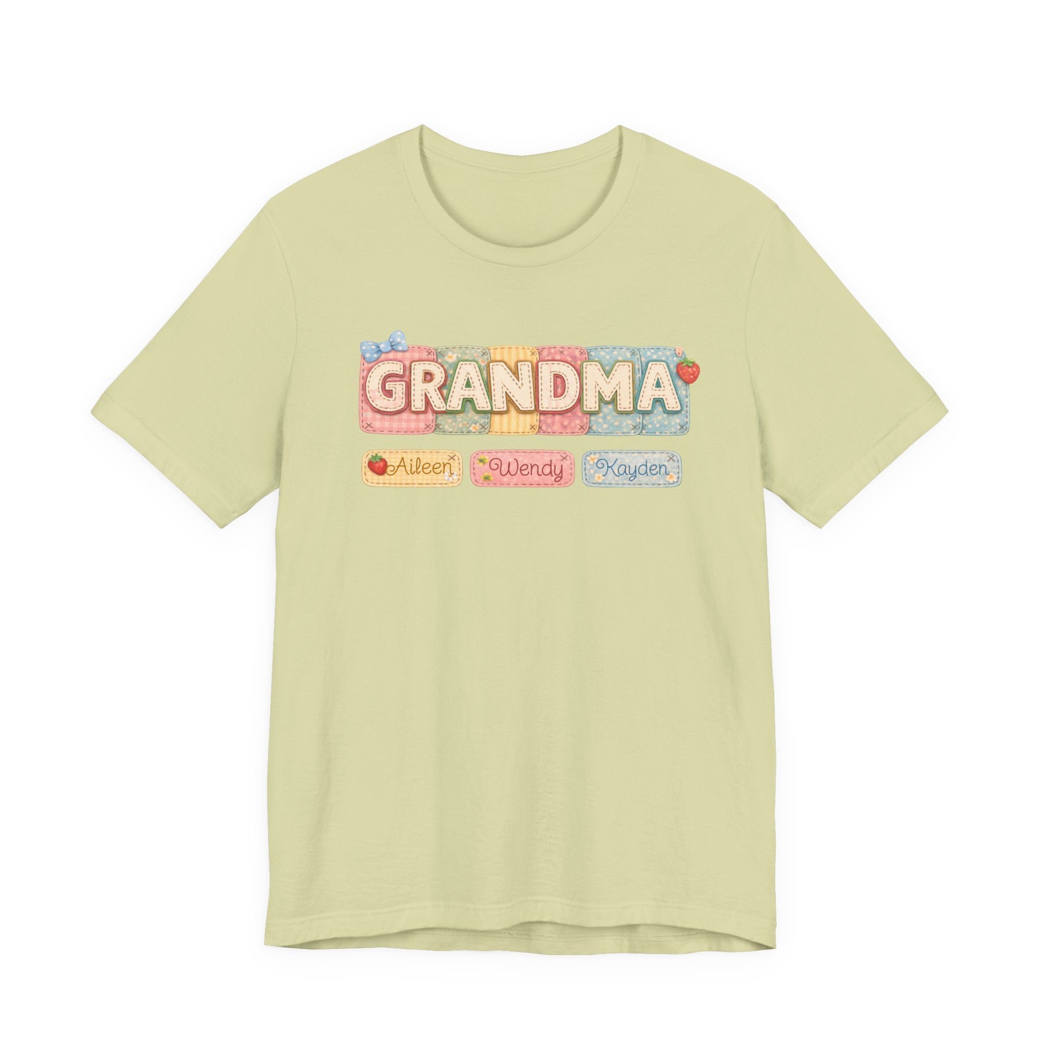Grandma Floral Retro Tee — "Grandma" Names Design (Aileen • Wendy • Peyton)