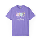 Granny Pastel Patchwork T-Shirt — Retro Rainbow 'GRANNY' Graphic Tee