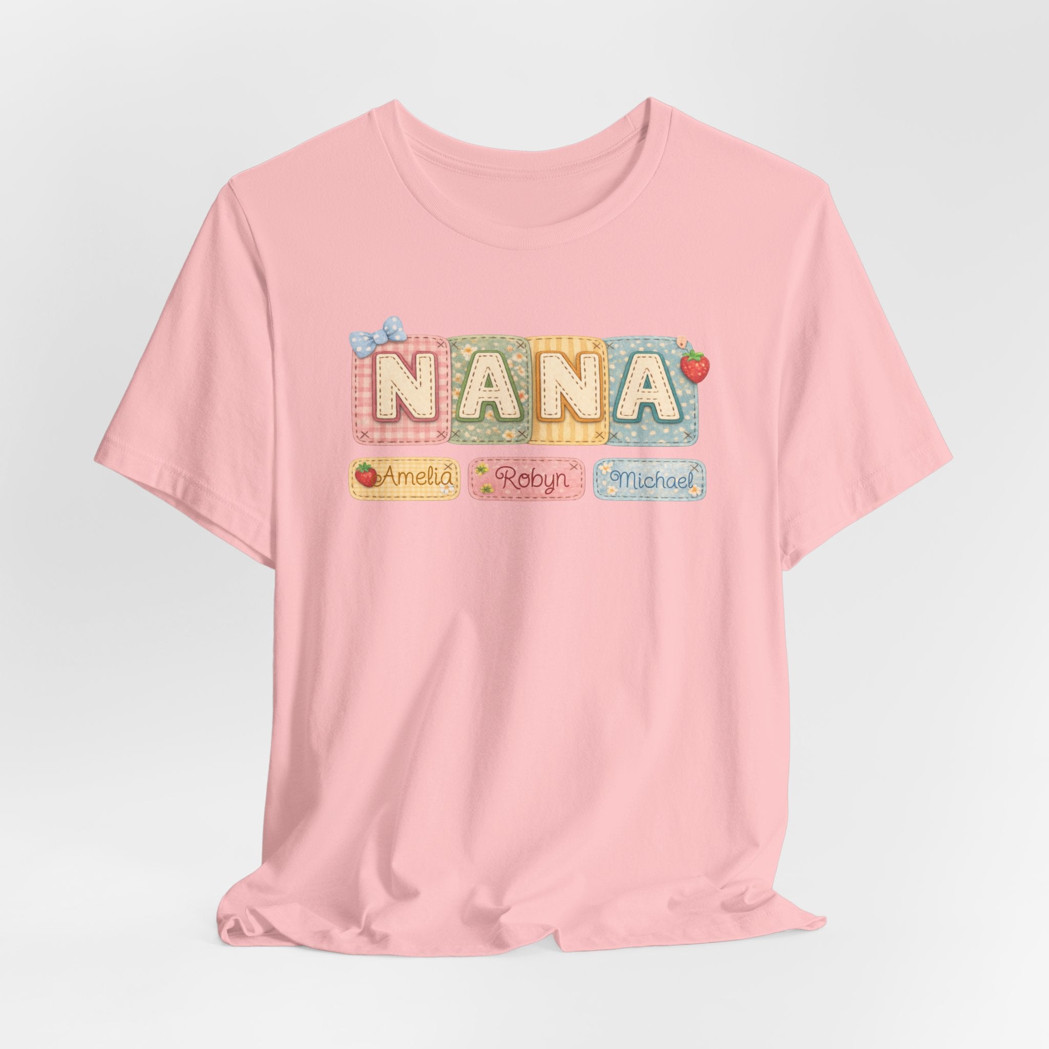 Nana Baby Blocks Tee — Personalized Grandmother Name Shirt