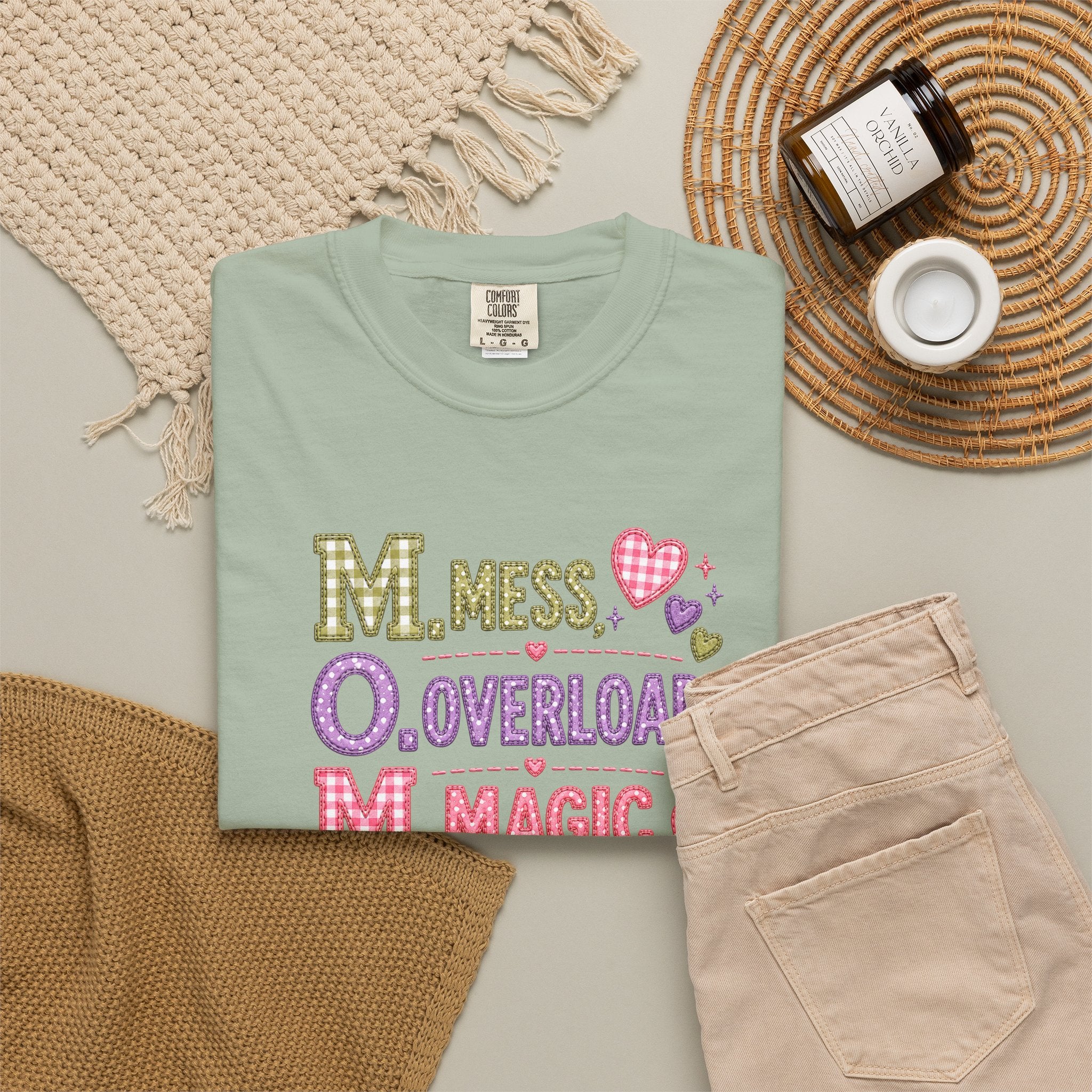 M.O.M. Graphic Tee — "Mess Overload Magic" Cute Mom Shirt