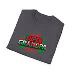Super Grandpa Welsh Flag/ Wales themed T-Shirt – Retro Comic Gift Tee for Grandfather | Father’s Day & Birthday Present