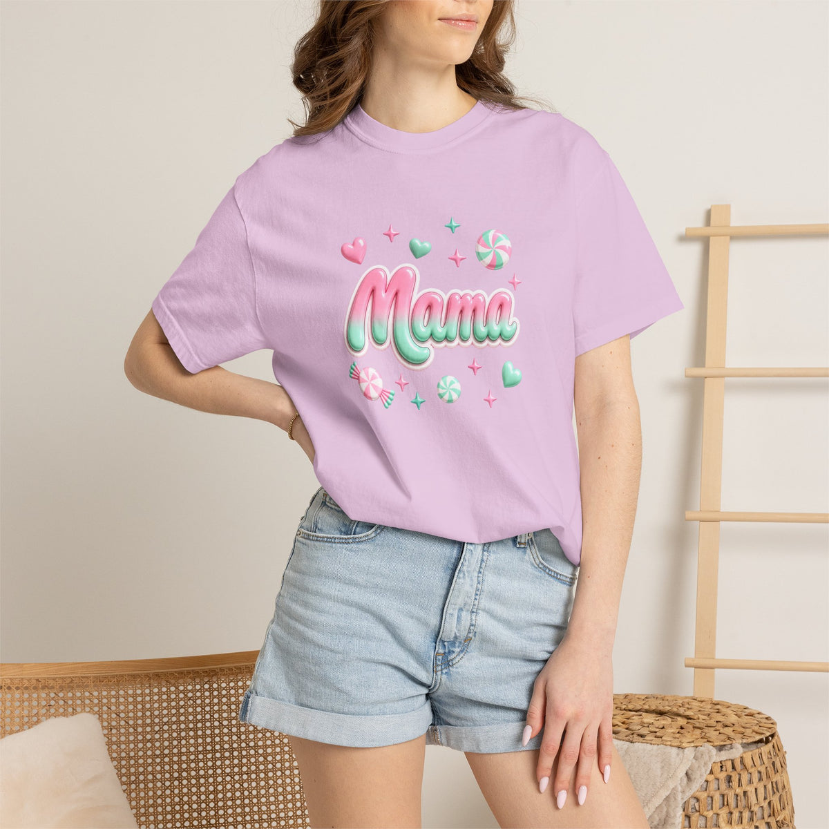Mama Pastel Candy Script T-Shirt