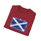Made in Scotland T-Shirt — Watercolor Saltire Flag Tee