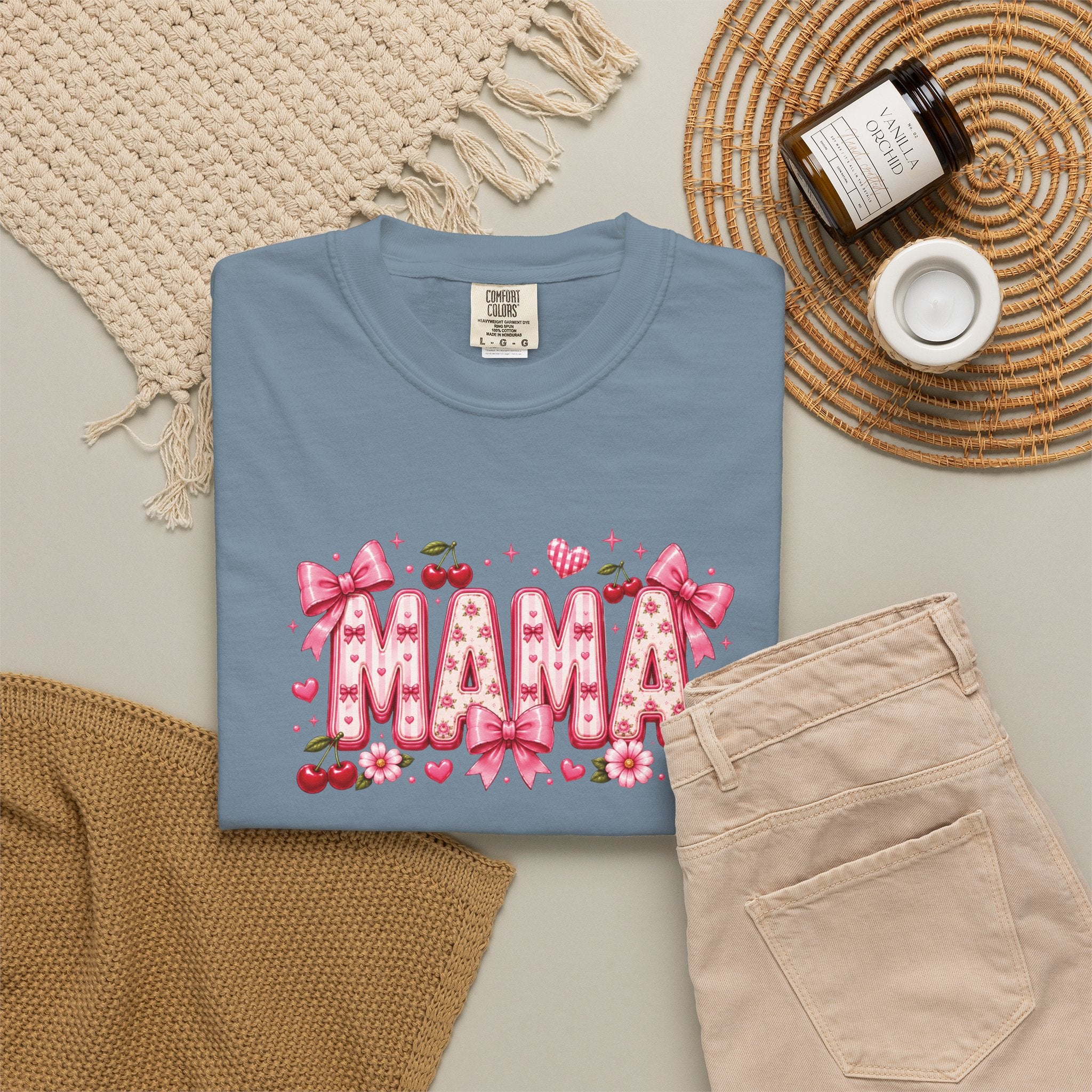 MAMA Floral Heart T-Shirt