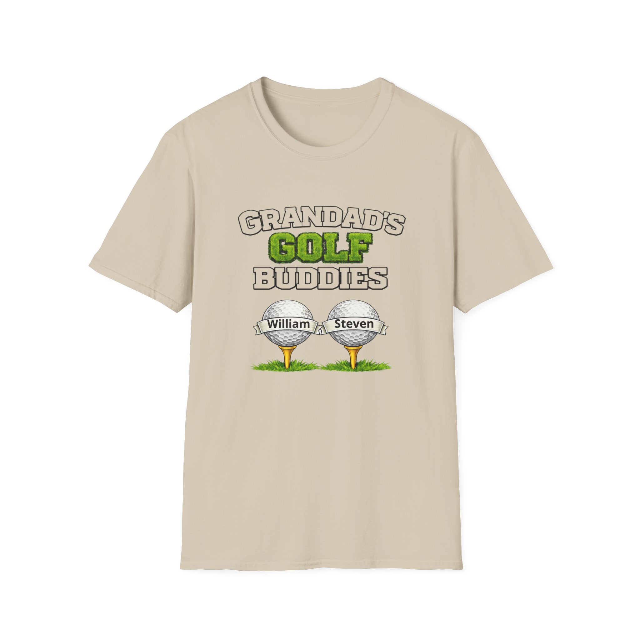 Grandad's Golf Buddies T-Shirt — Personalized Names Golf Tee