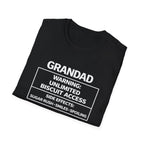 Grandad Warning T-Shirt – "Unlimited Biscuit Access" Funny Grandpa Gift