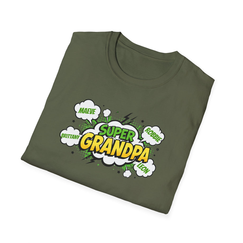 Super Grandpa T-Shirt – Comic Book Style Grandfather Gift