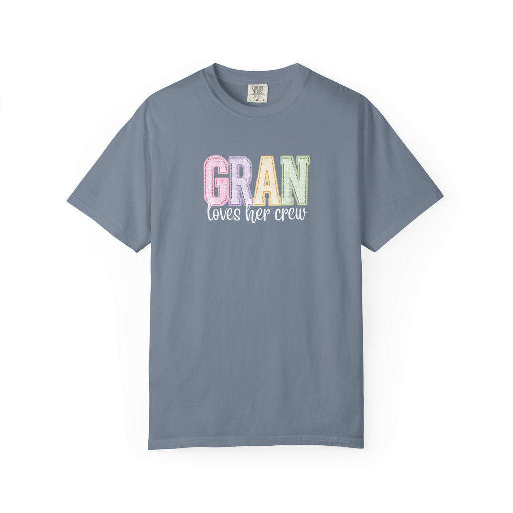 Gran Loves Her Crew T-Shirt — Pastel Grandma Shirt for Mother's Day & Family Gifts