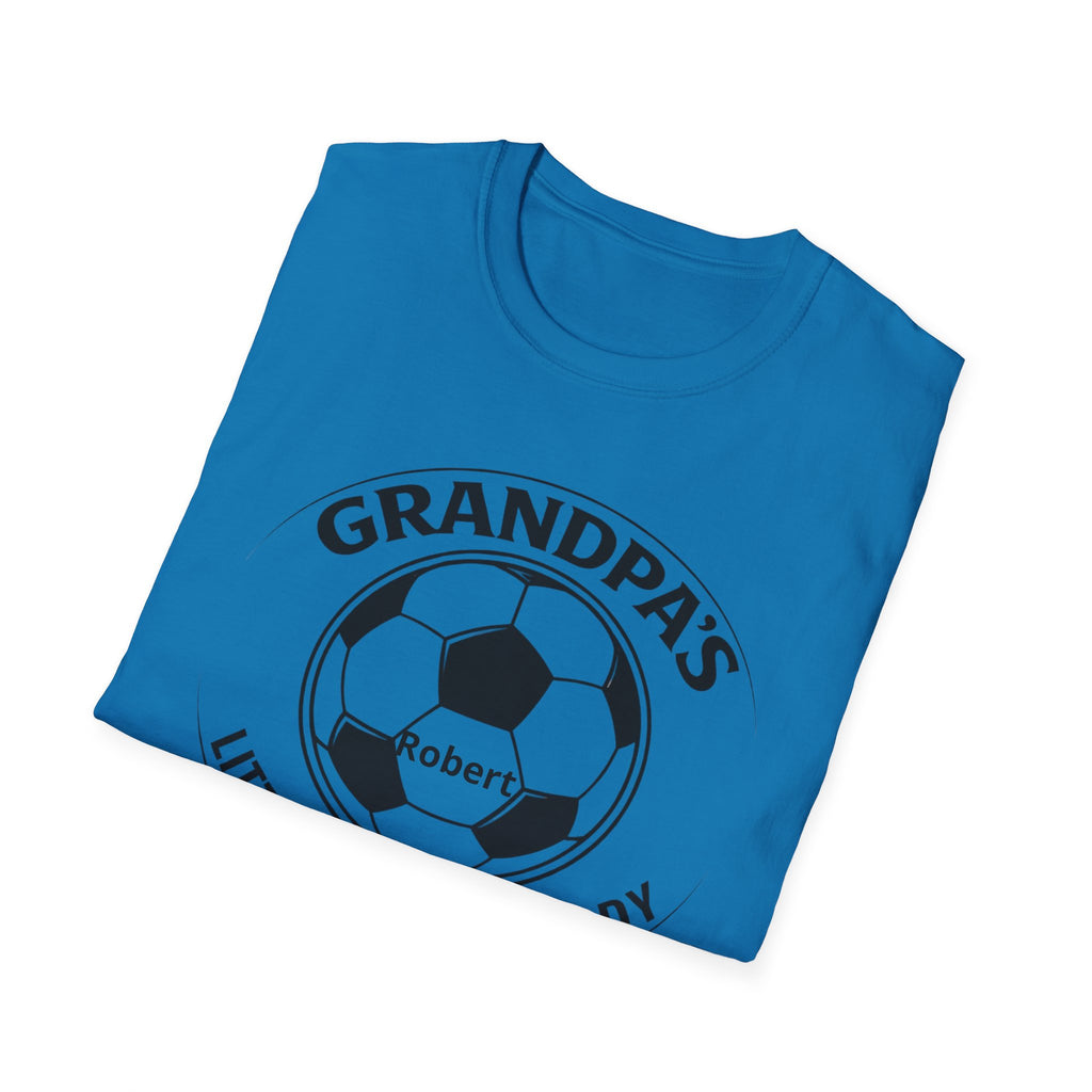 Grandpa's Little Football Buddy T-Shirt — Personalized Soccer Dad/Grandparent Gift