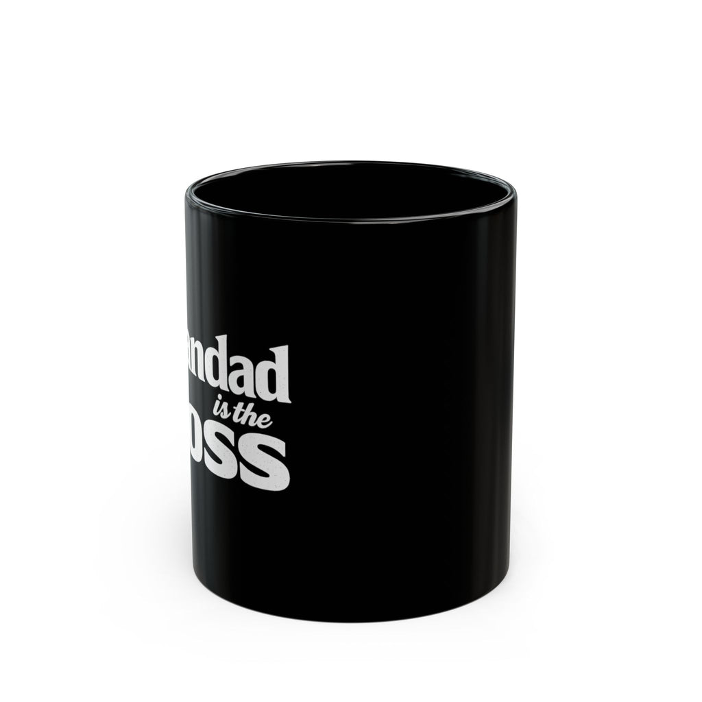 Grandad Is The Boss Black Coffee Mug – Funny Father’s Day Gift (11oz/15oz)