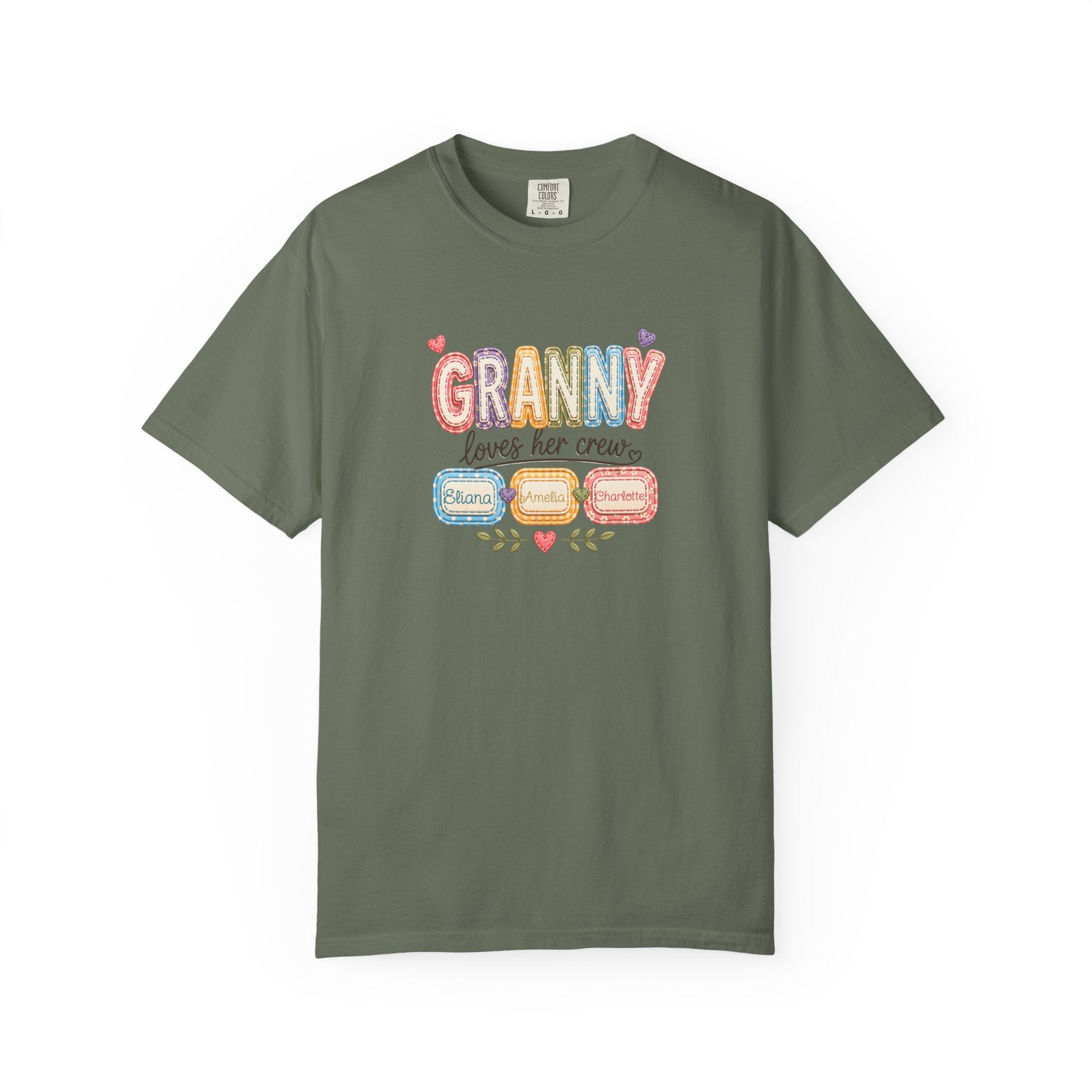 Granny Loves Her Crew T-Shirt – Cute Grandma Family Names Tee