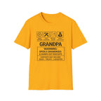 Grandpa Warning T-Shirt — "Spoils Grandkids & Hands Out Biscuits" Funny Grandpa Gift