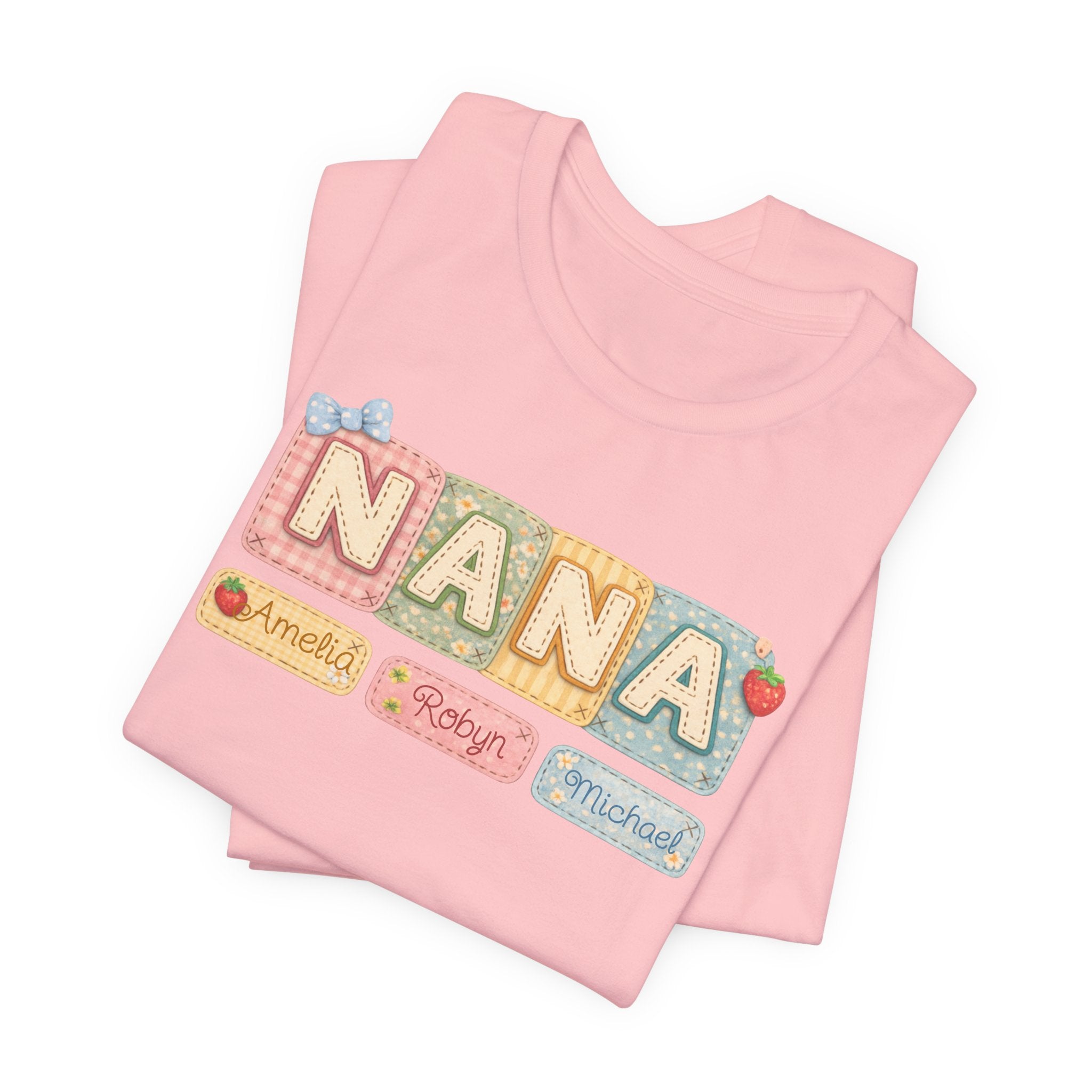 Nana Baby Blocks Tee — Personalized Grandmother Name Shirt