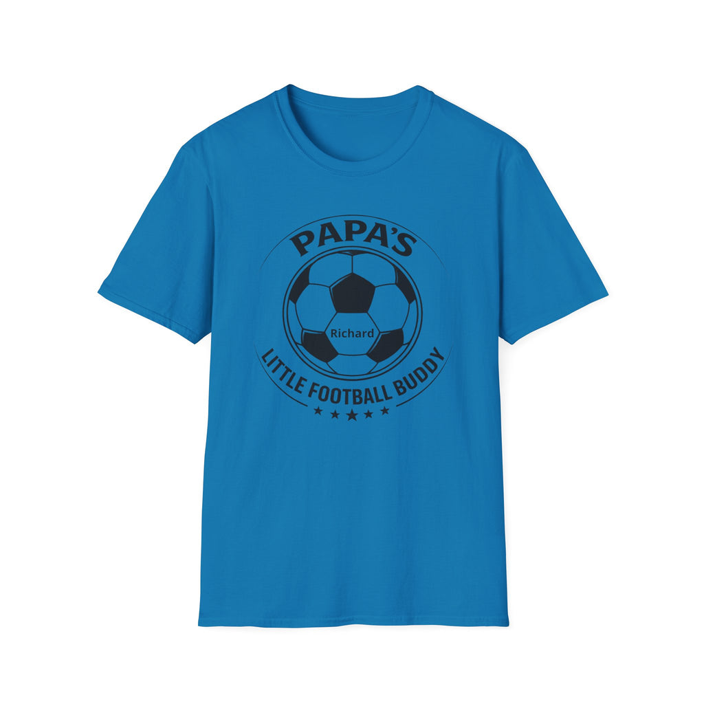 Papa’s Little Football Buddy T-Shirt — Personalized Soccer Dad Tee