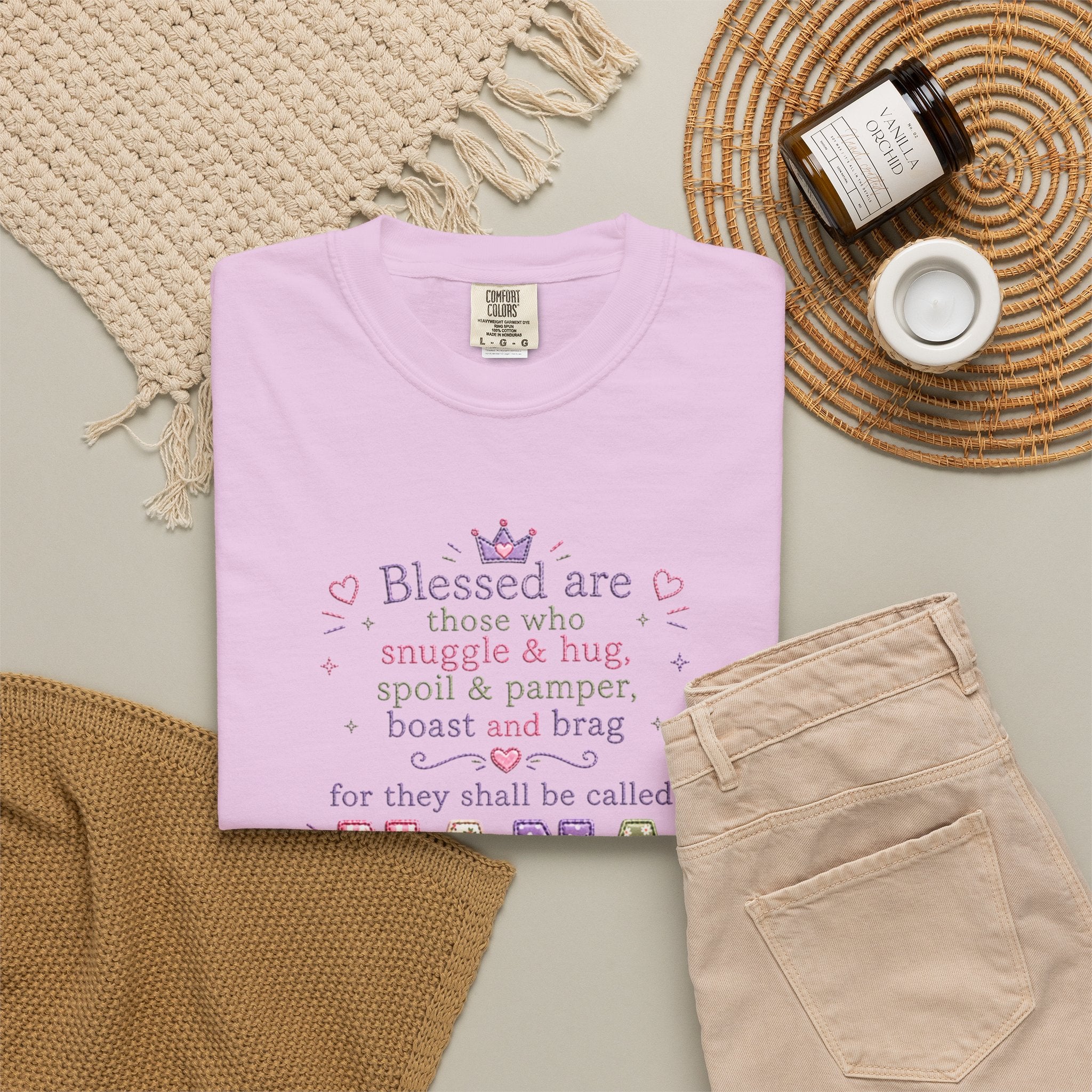 Nana Blessings T-Shirt — "Blessed are those who snuggle & pamper..." Grandmother Gift