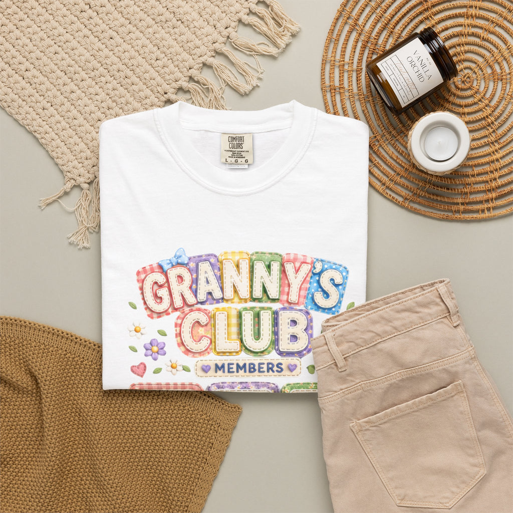 Granny's Club T-Shirt — Personalized Grandma Member Floral Tee