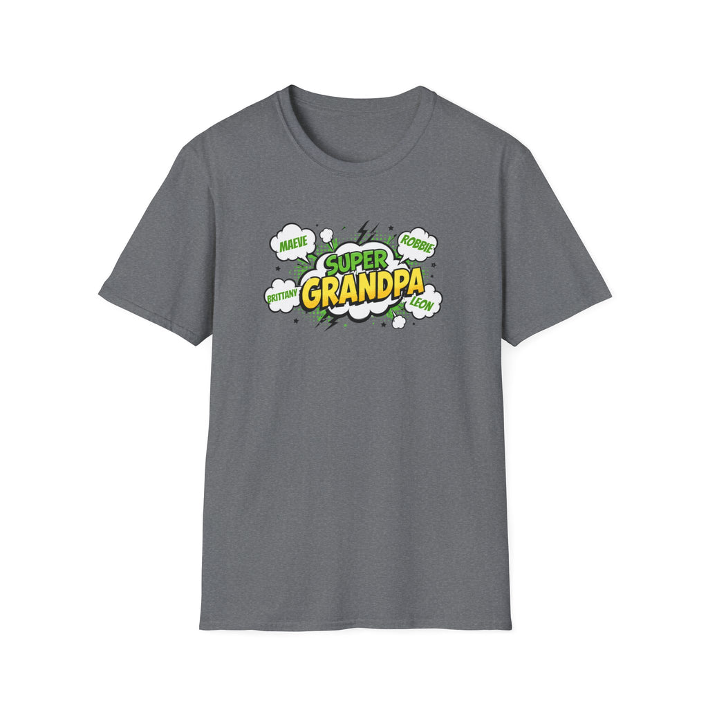 Super Grandpa T-Shirt – Comic Book Style Grandfather Gift