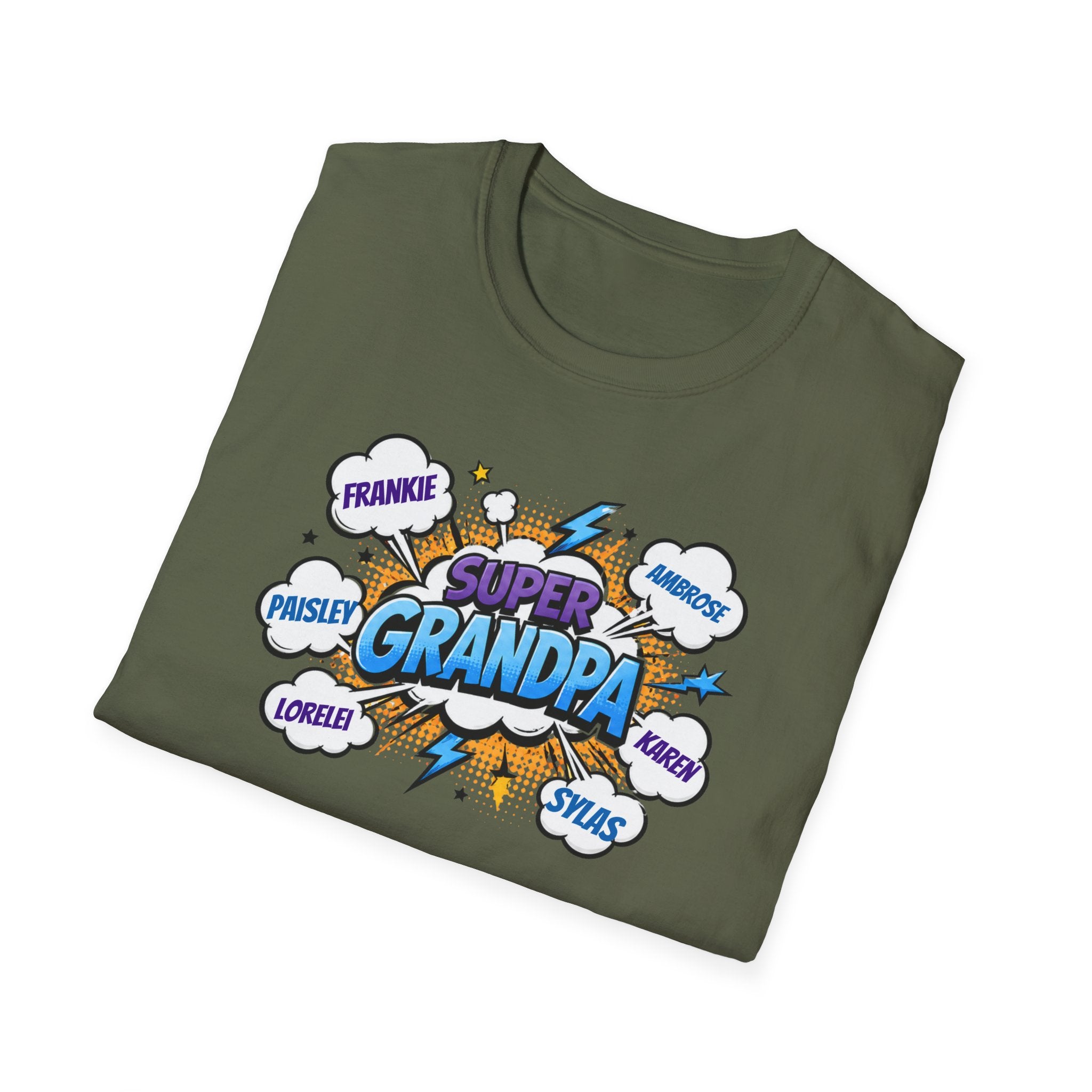 Super Grandpa Comic T-Shirt — "Super Grandpa" Funny Gift for Grandfathers