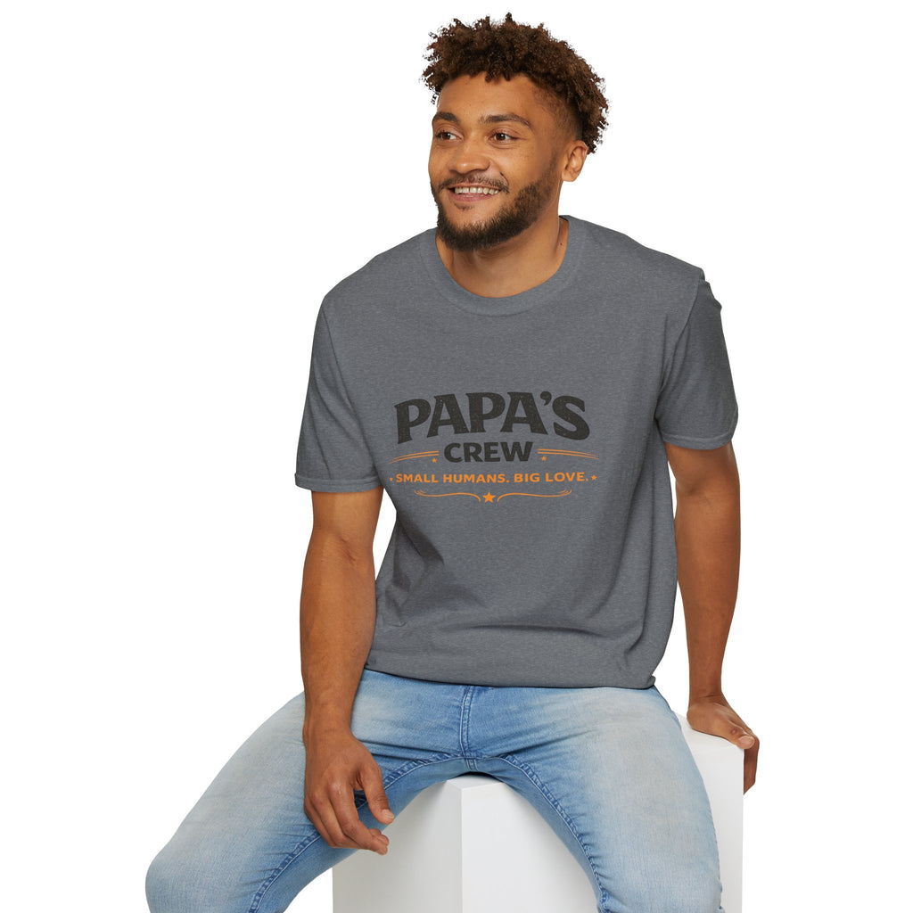 Papa's Crew T-Shirt — "Small Humans, Big Love" Grandpa Gift
