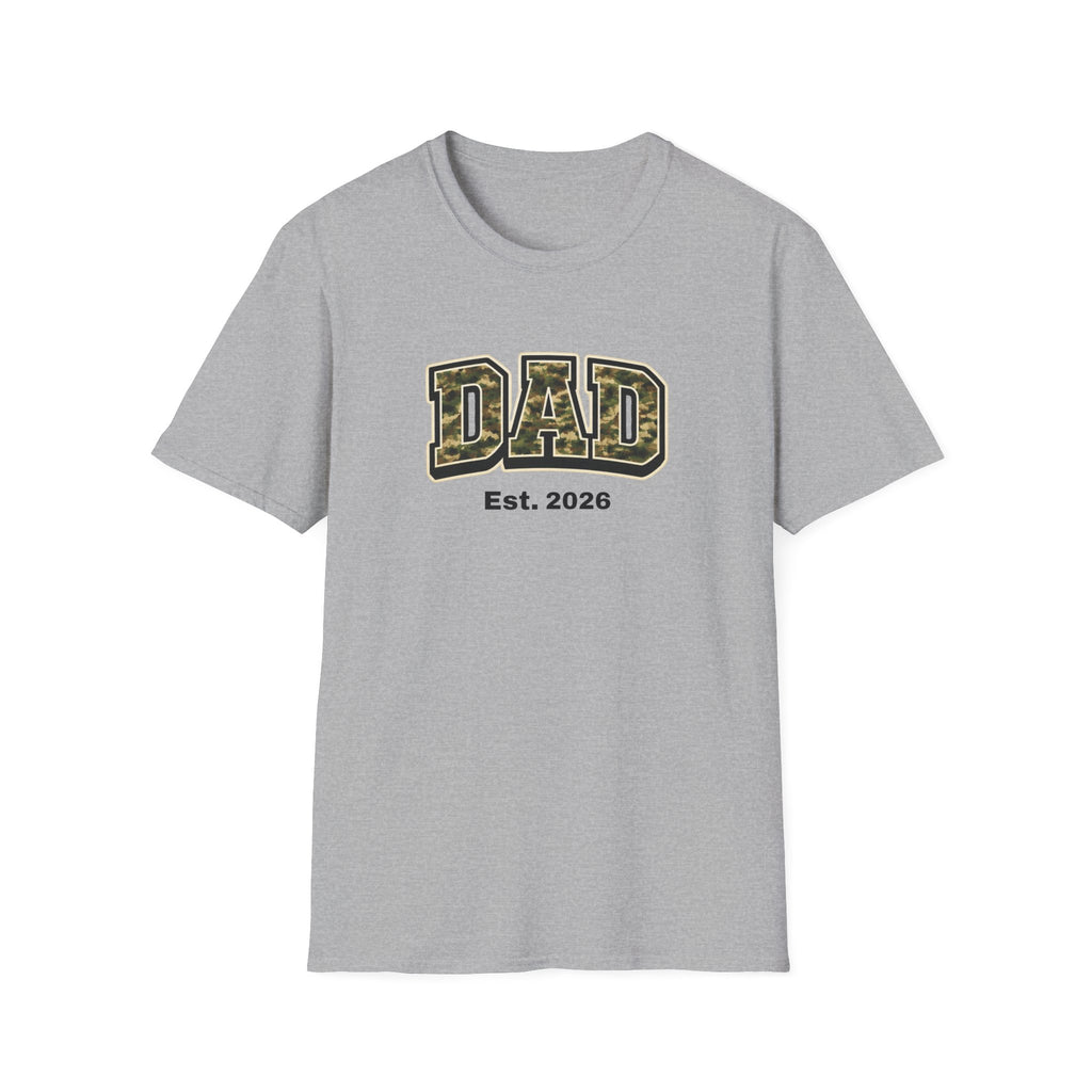 Dad Camo T‑Shirt – “DAD Est. 2026” Military Camo Father's Day Tee