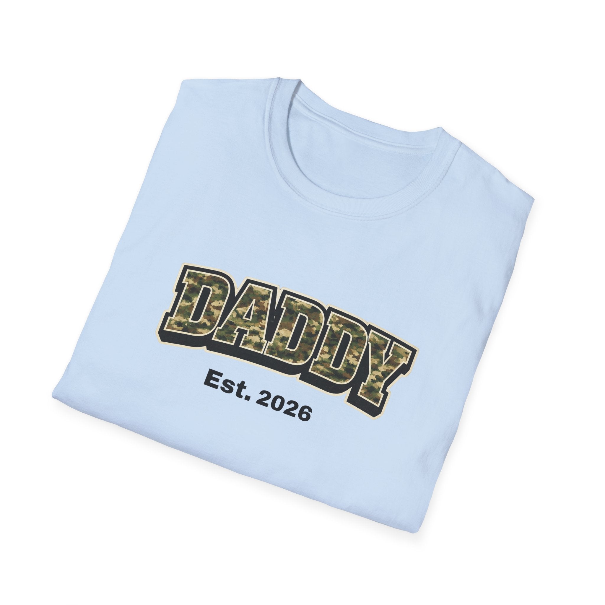Daddy Est. 2026 Camo T-Shirt — New Dad Gift