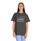 Grandma T-Shirt - "Grandma my grandkids have my heart" Soft Pastel Gift for Mothers & Grandparents