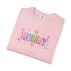 Mommy Hearts T‑Shirt — Cute Pastel 'MOMMY' Graphic Tee for Mother's Day & New Moms