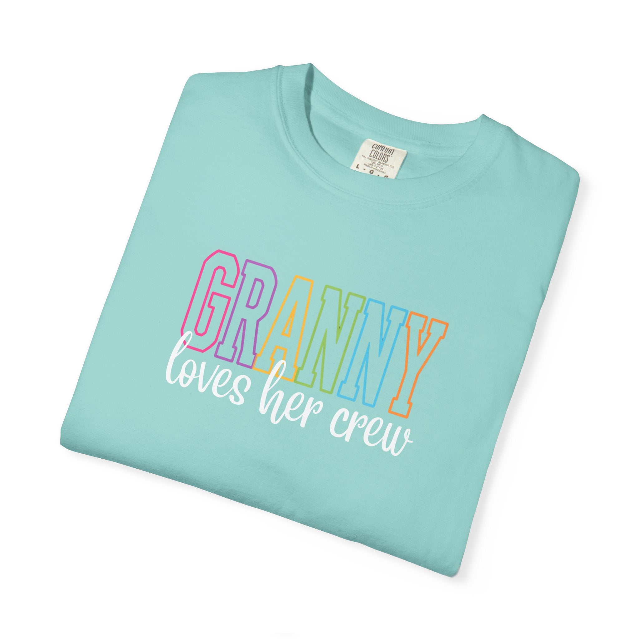 Grandma Loves Her Crew T‑Shirt — Pastel Family Grandma Tee