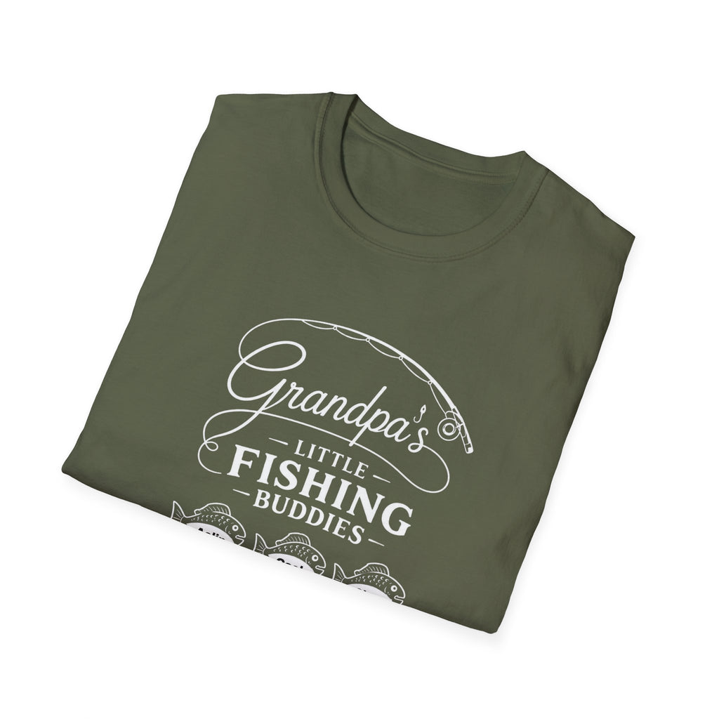 Fishing T-Shirt — "Grandpa's Little Fishing Buddies" Grandpa & Kids Matching Tee