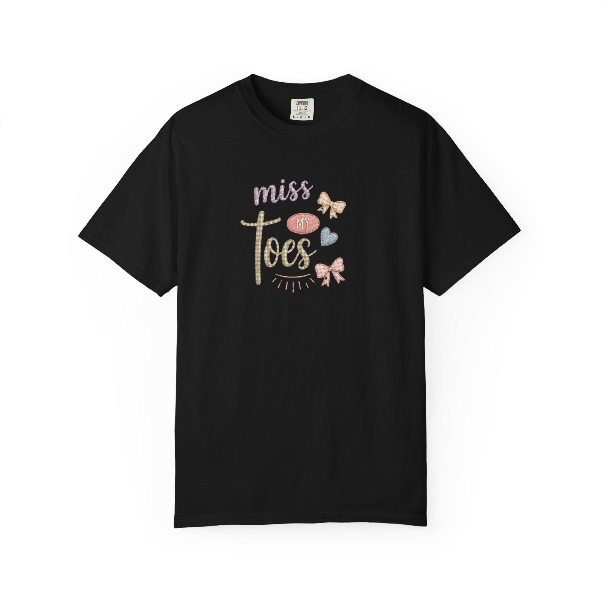Miss My Toes Graphic T-Shirt – Cute Baby Feet & Bows Tee