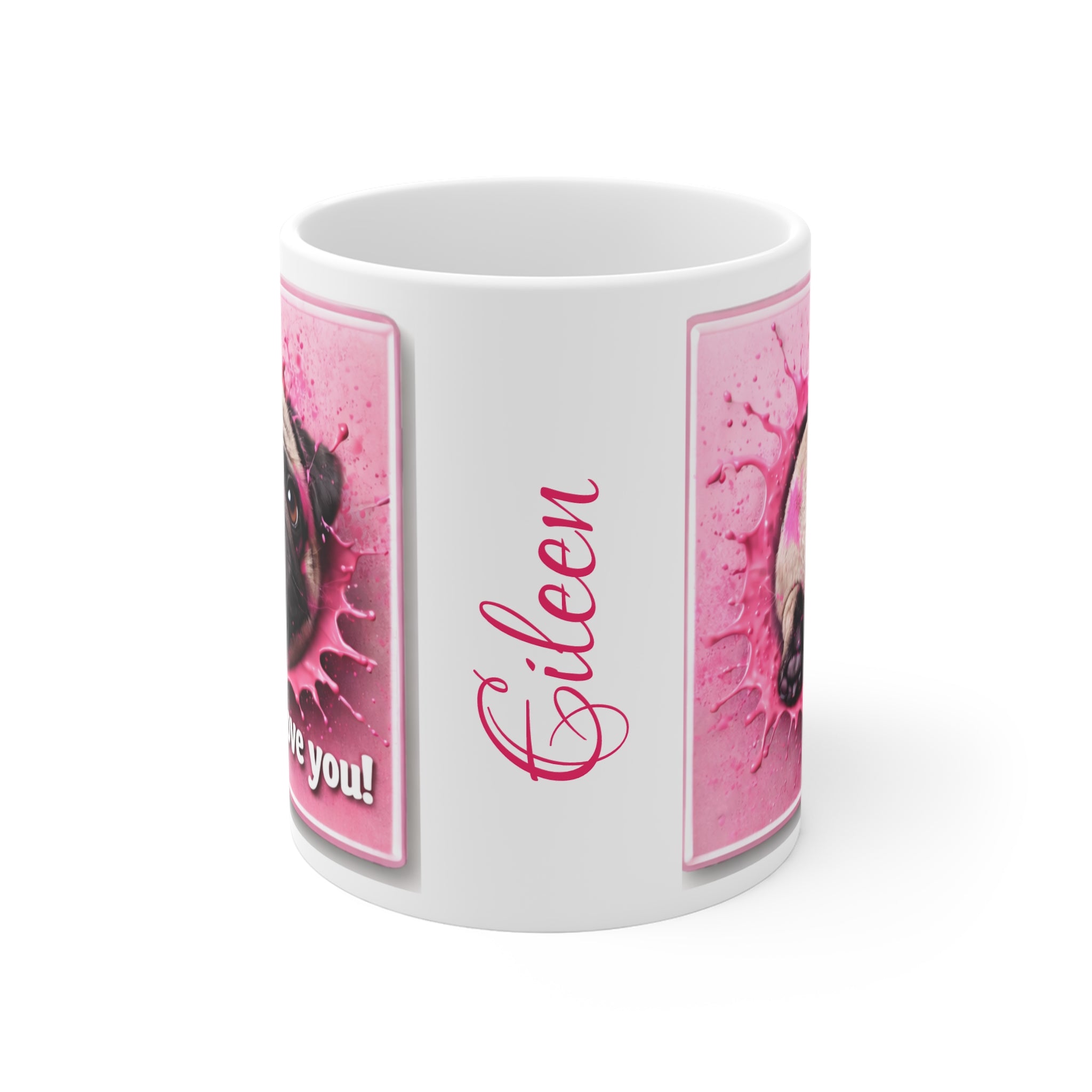 Pug 'I Puggin' Love You' Personalized Mug