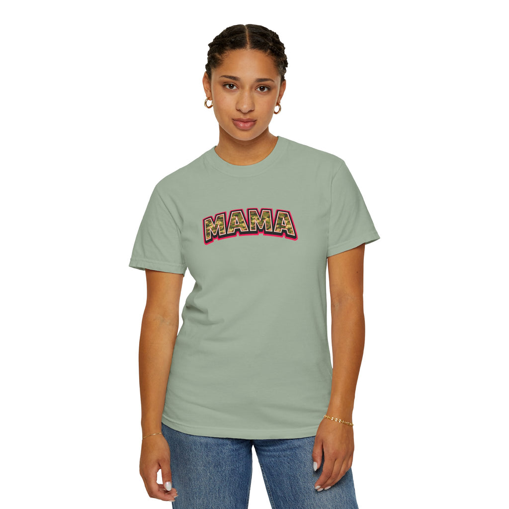 Mama Camo Retro T-Shirt — Vintage Lettering Mother's Day Tee
