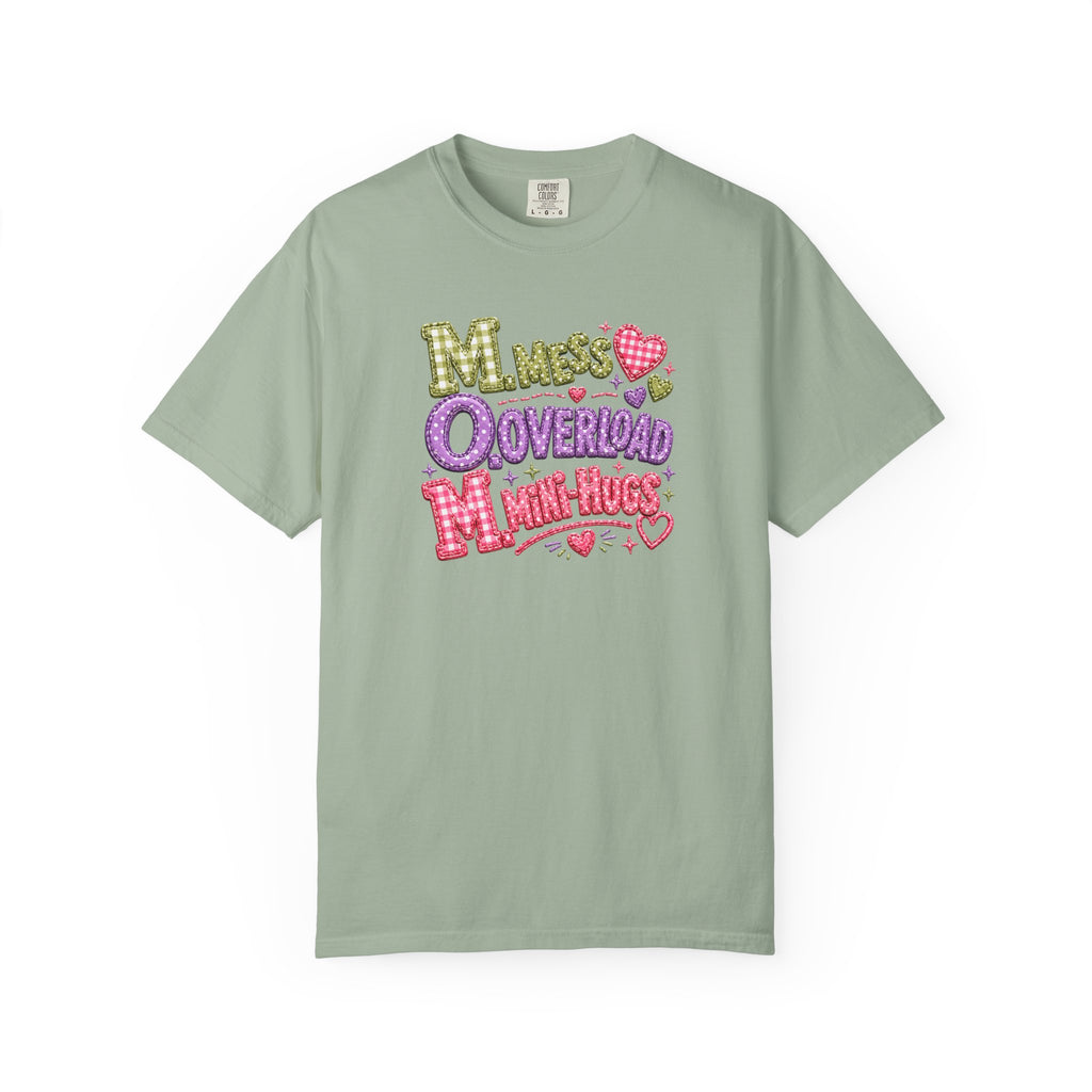 T‑Shirt — "Moms Overload Mini-Hugs" Cute Colorful Graphic Tee