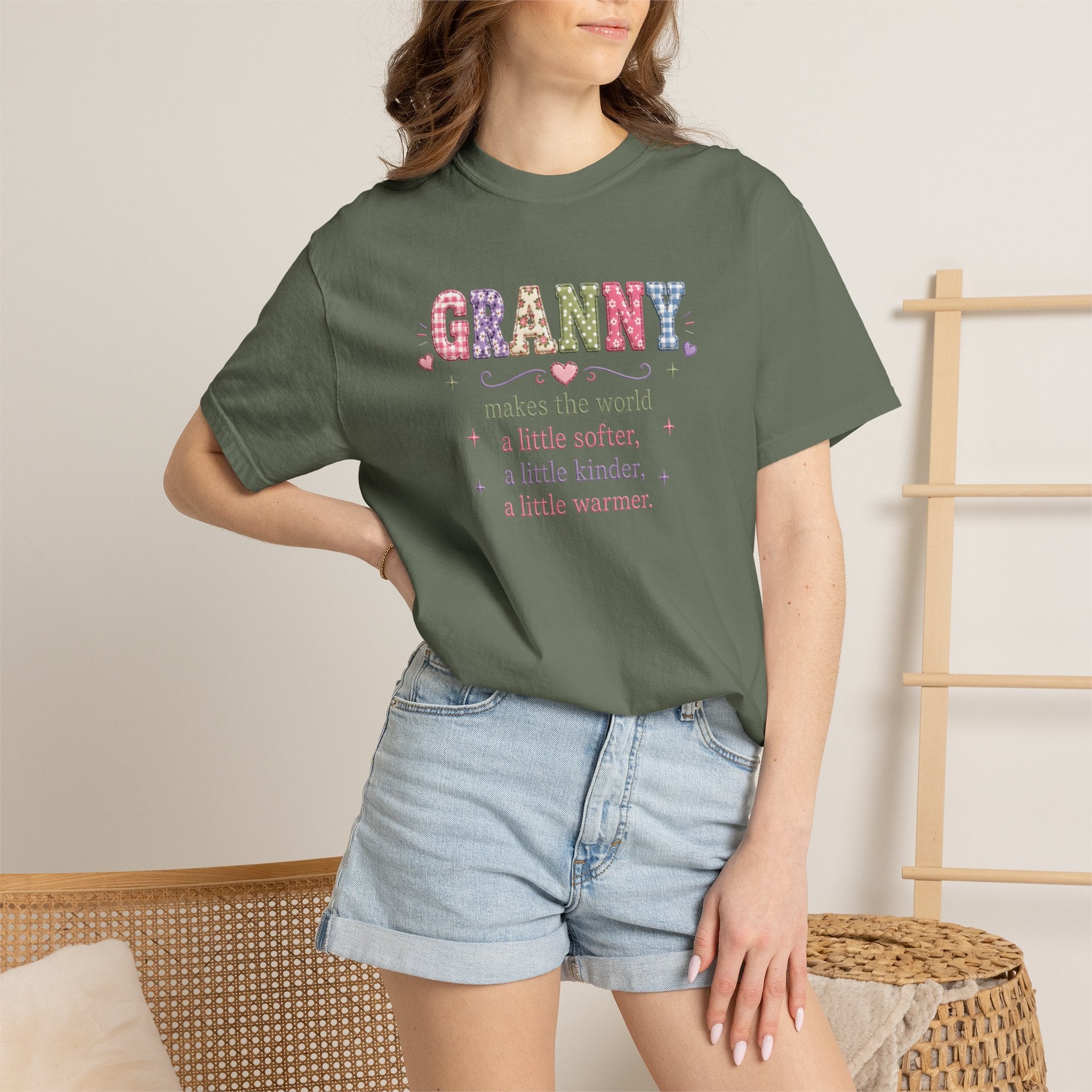 Granny Floral Graphic T-Shirt — "Granny makes the world a little softer, a little kinder, a little warmer"
