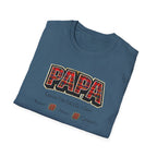Papa Plaid T-Shirt – "Papa Loves his Little Clan" Grandfather Gift for Father's Day