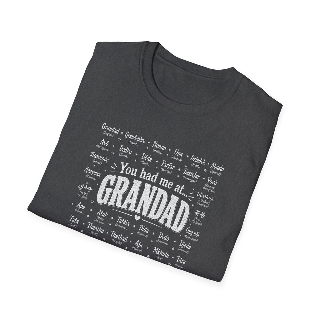 Grandad Word Cloud T-Shirt — "You had me at... GRANDAD" Father’s Day Gift
