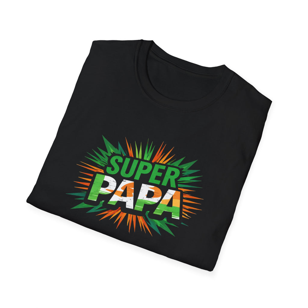 Super Papa Ireland Flag/Irish themed T-Shirt – Comic-Style Father’s Day Tee