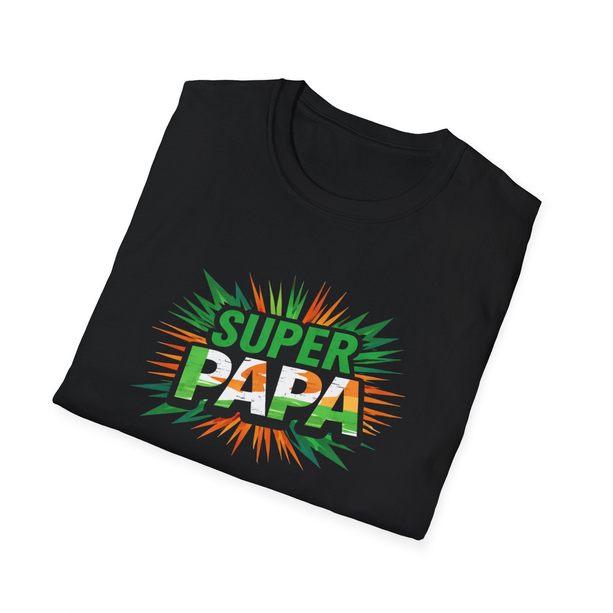 Super Papa Ireland Flag/Irish themed T-Shirt – Comic-Style Father’s Day Tee