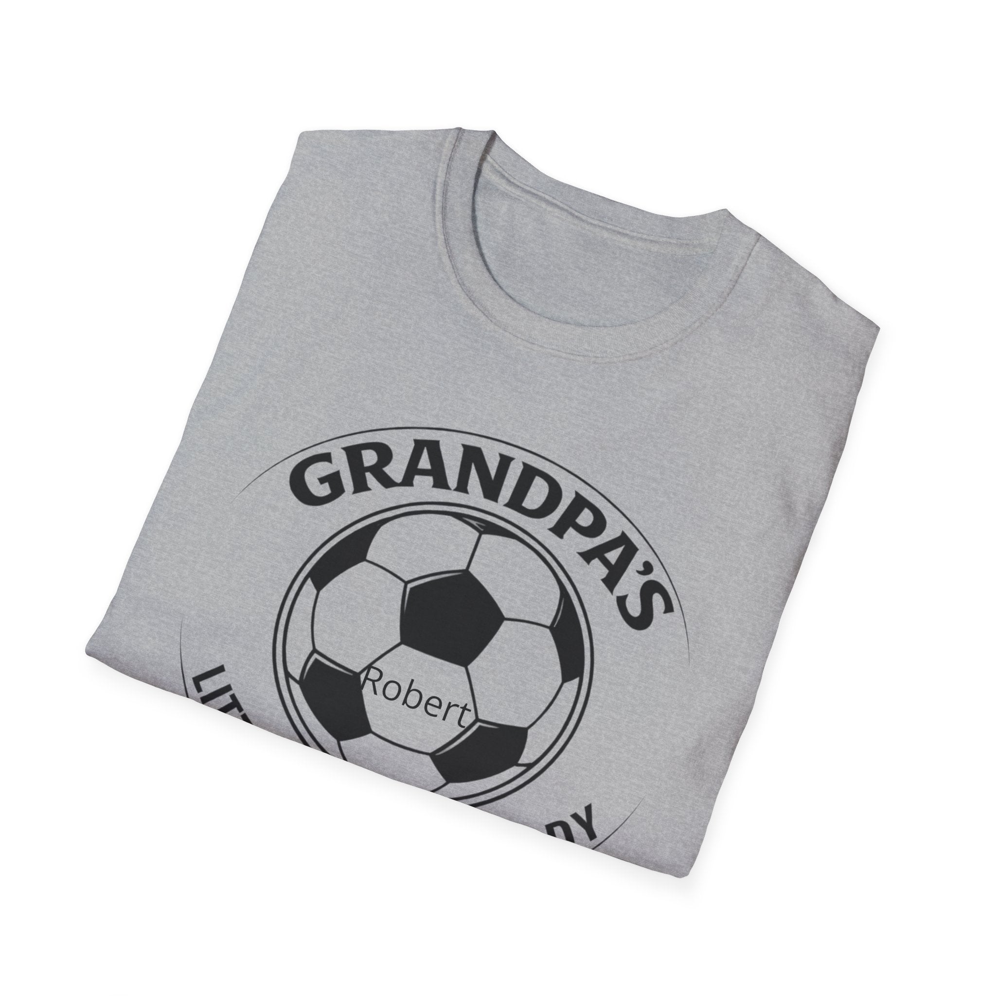 Grandpa's Little Football Buddy T-Shirt — Personalized Soccer Dad/Grandparent Gift