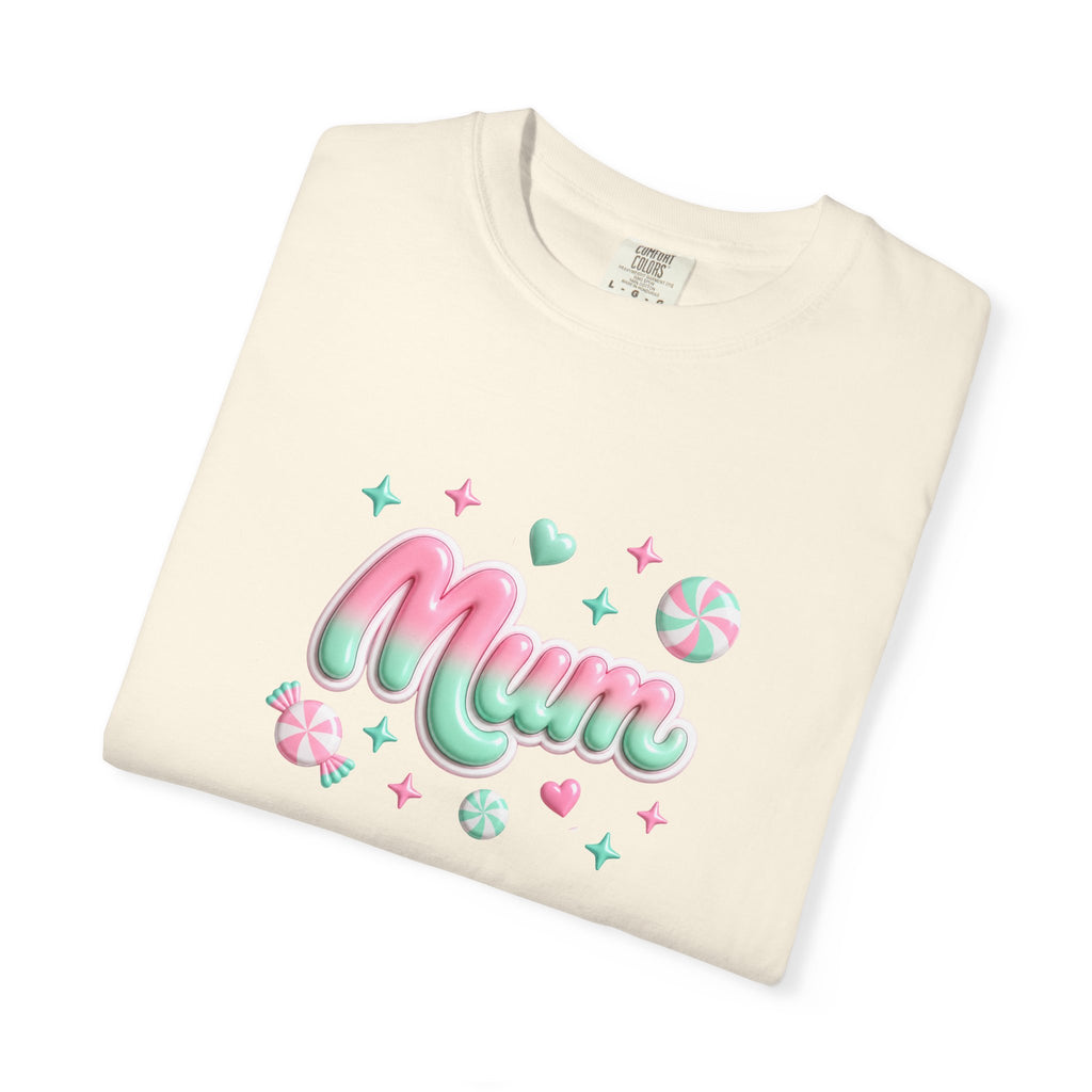 Mum Pastel Candy Script T-Shirt