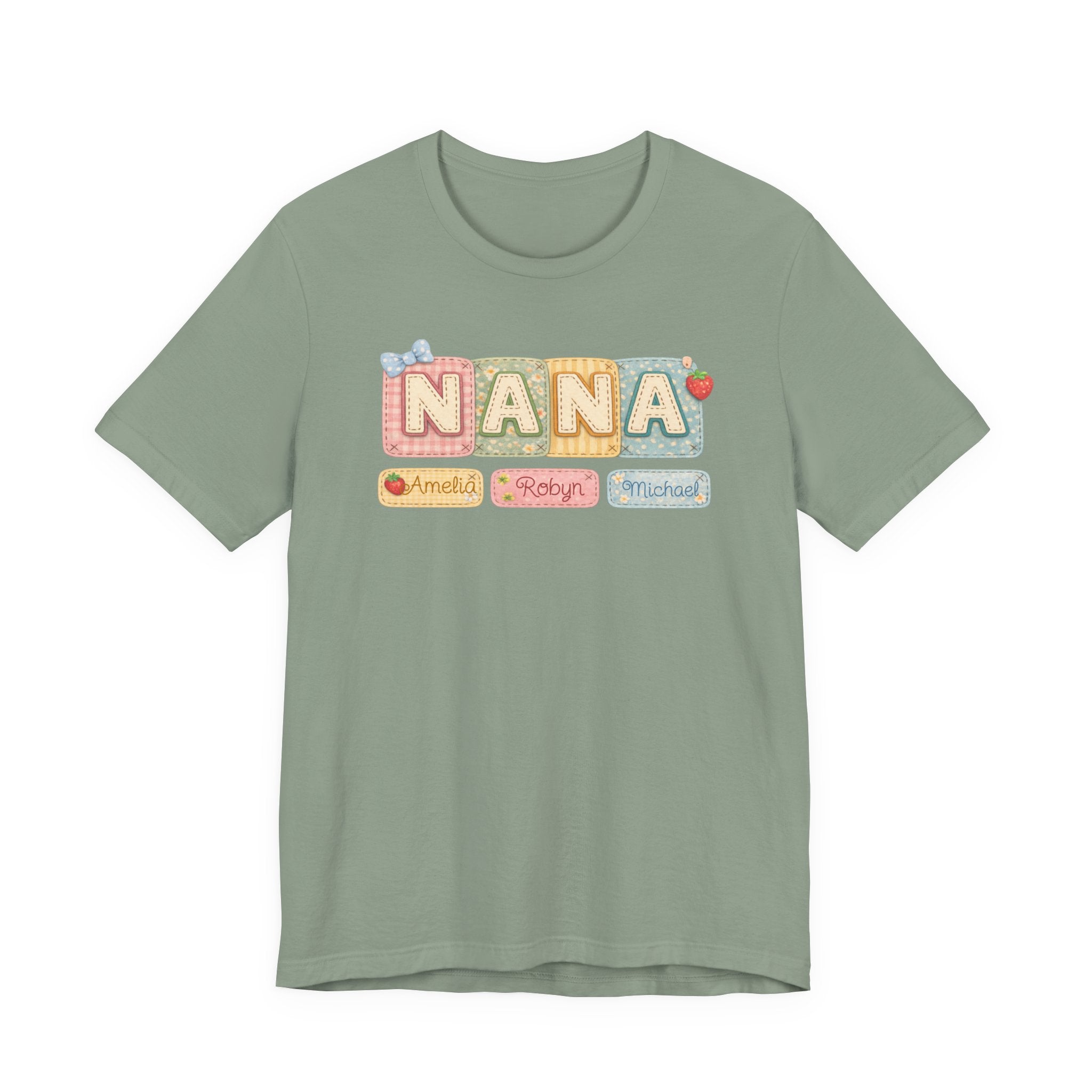 Nana Baby Blocks Tee — Personalized Grandmother Name Shirt