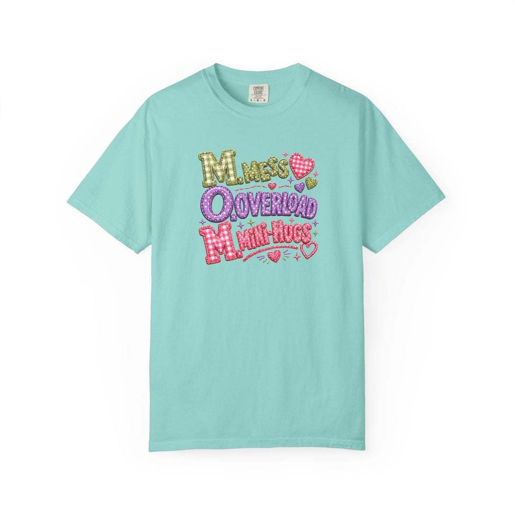 T‑Shirt — "Moms Overload Mini-Hugs" Cute Colorful Graphic Tee