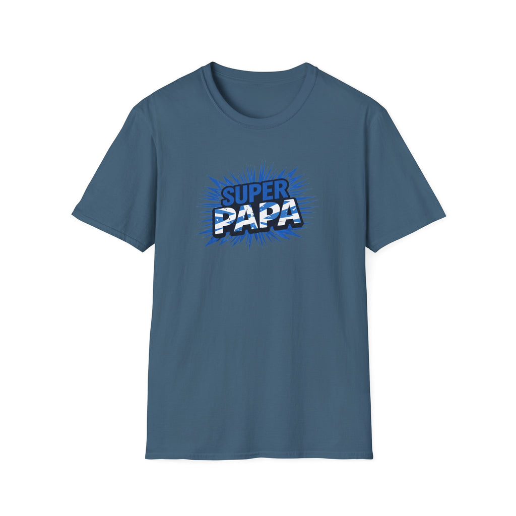 Super Papa Scotland Flag/Scottish themed T-Shirt – Comic Style Father’s Day Gift