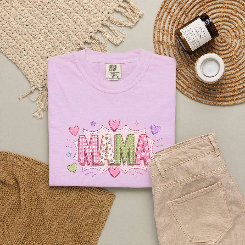 Mama Floral Heart T-Shirt — Cute Pink "MAMA" Mother's Day Tee