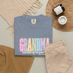 Grandma Floral Graphic T-Shirt — "Grandma, the heart of our family" Gift Tee