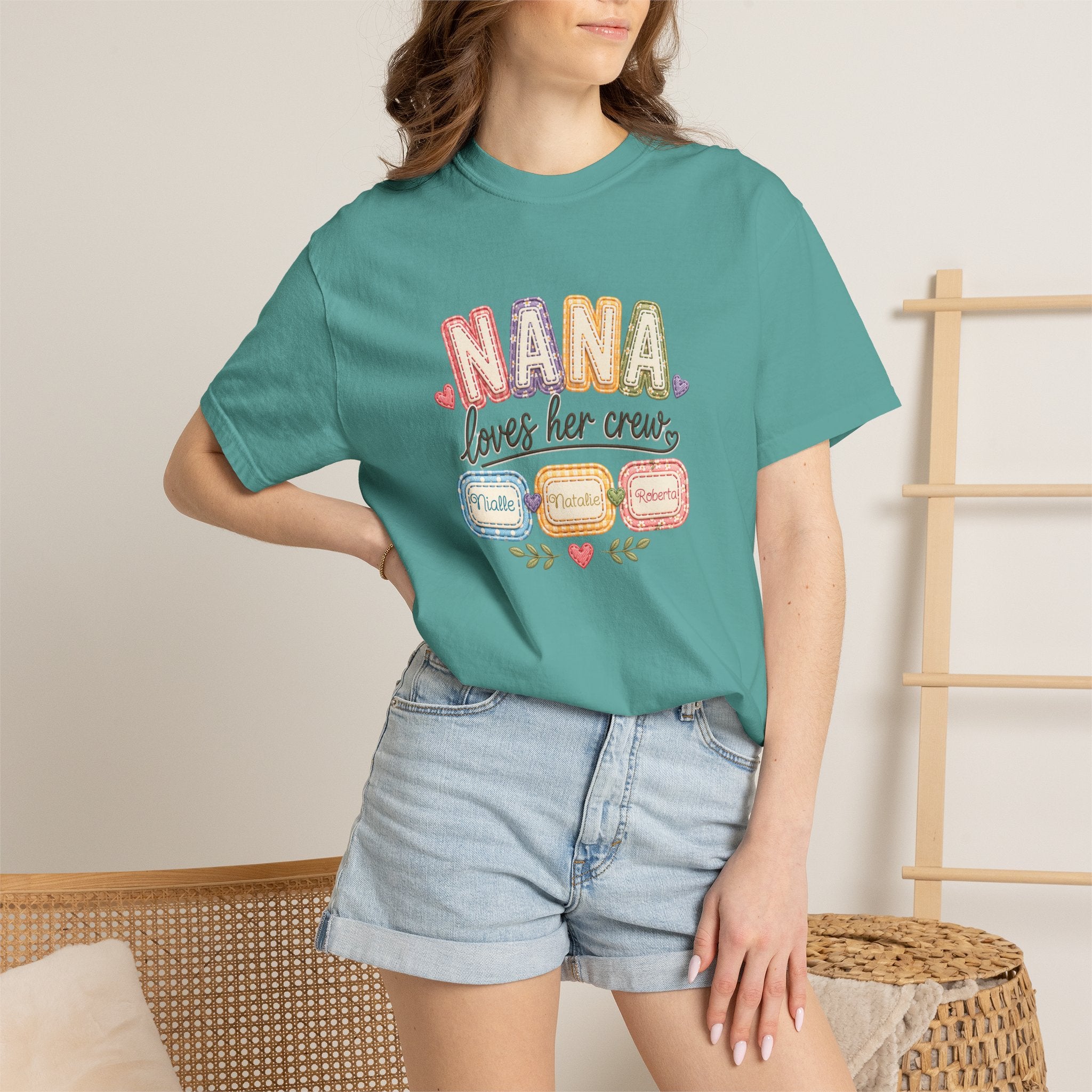 T-Shirt — “Nana Loves Her Crew” Colorful Grandma Family tee
