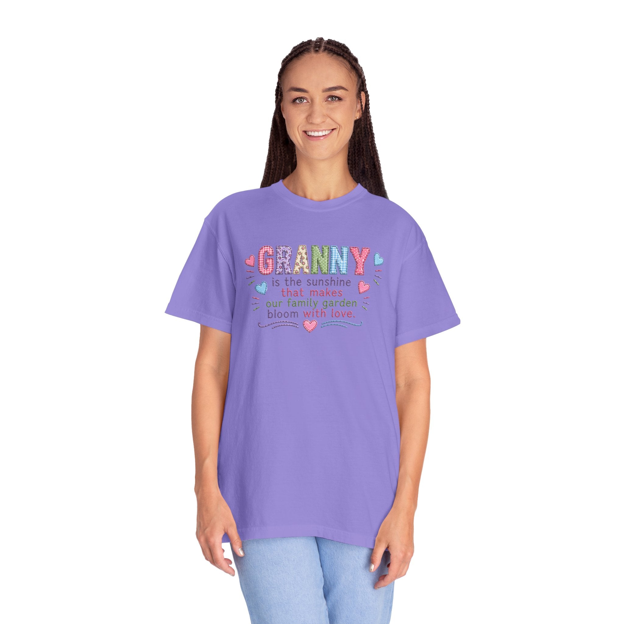 Granny Floral Tee — "Granny is the sunshine that makes our family garden bloom with love"