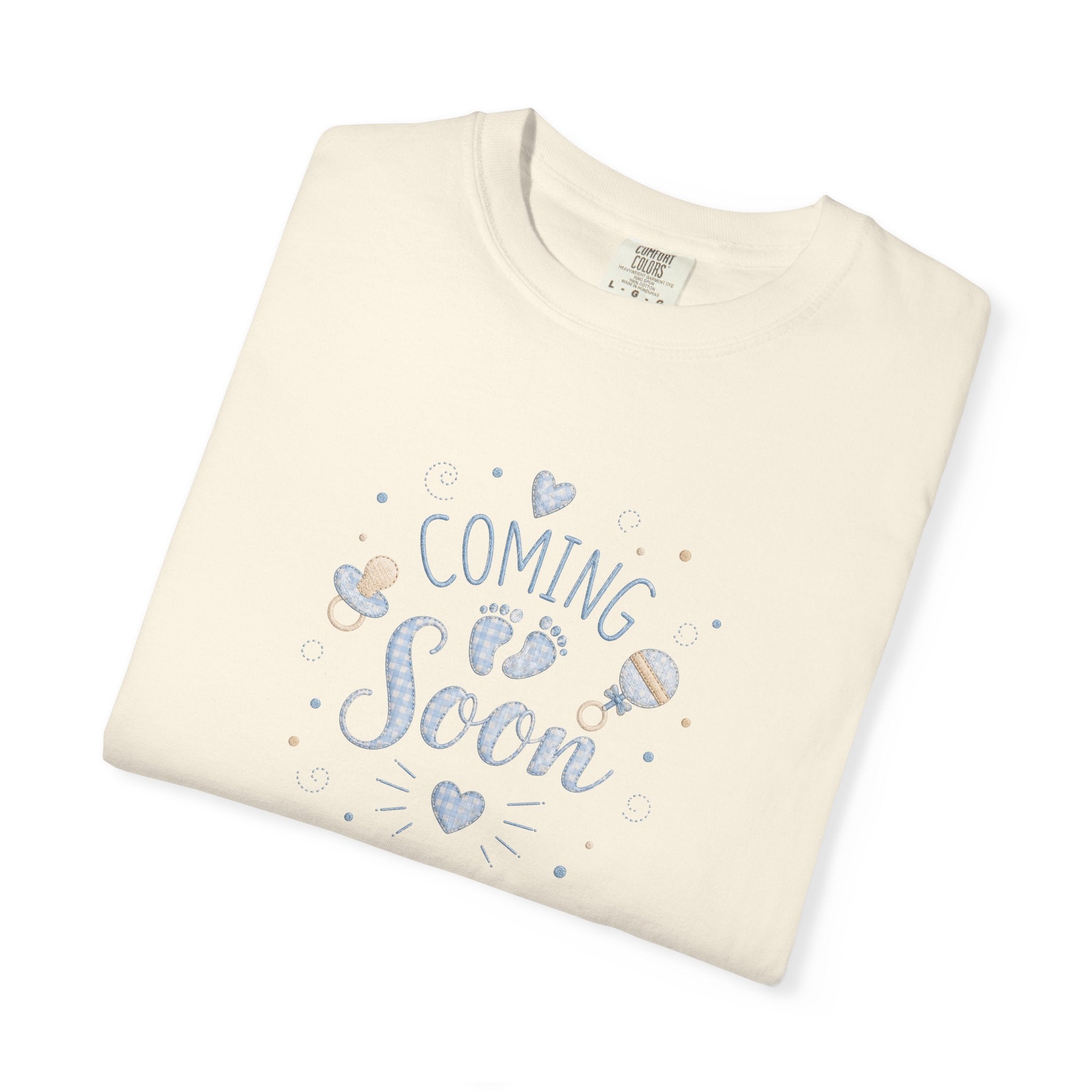Coming Soon Baby T-Shirt — Gender Reveal Pregnancy Announcement Tee