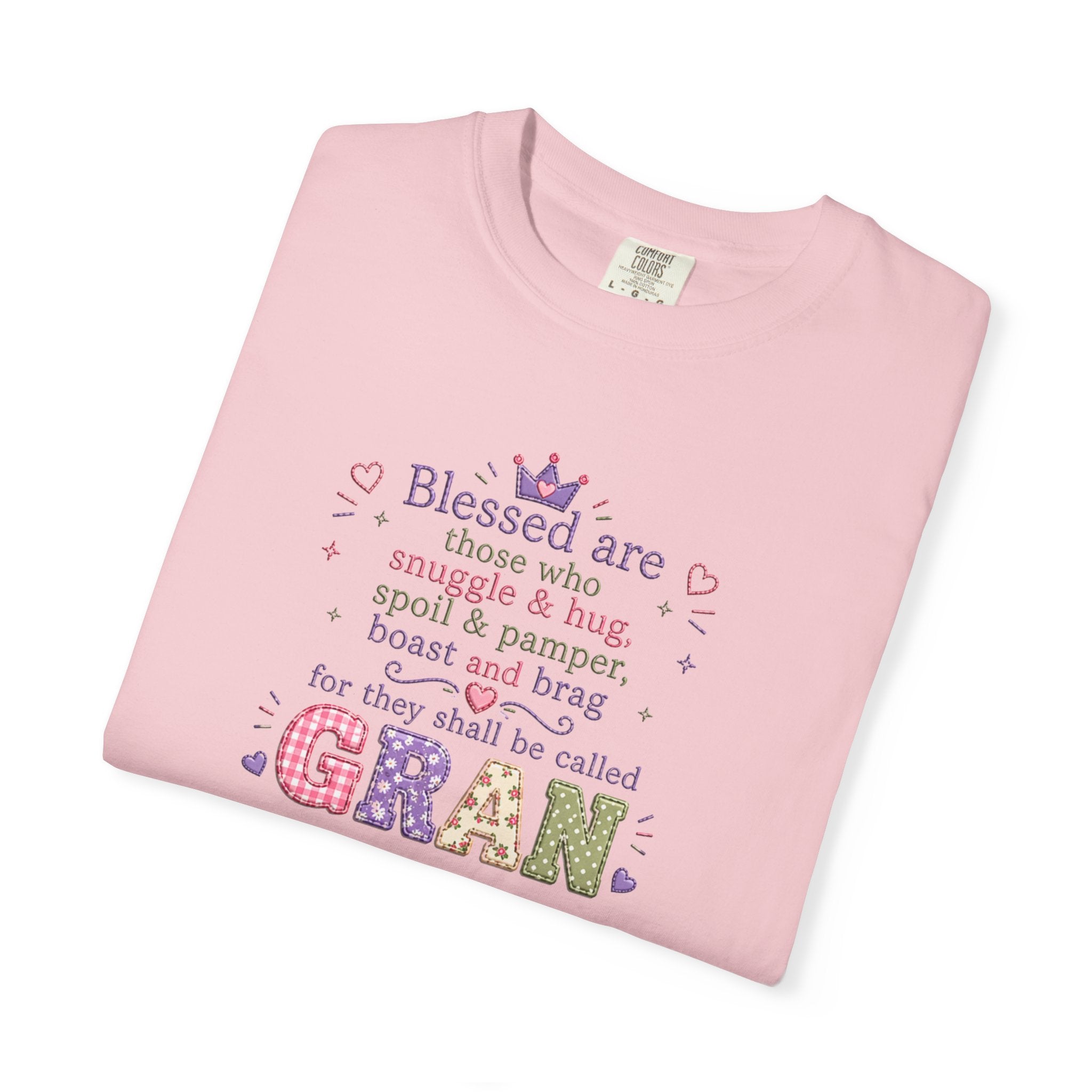 Gran Blessings T-Shirt — "Blessed are those who snuggle & hug... called GRAN"
